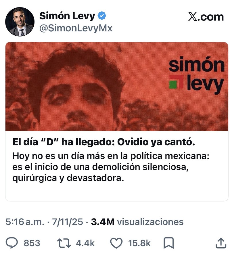 Original tweet July 11, 2025 — D-Day has arrived: Ovidio sang